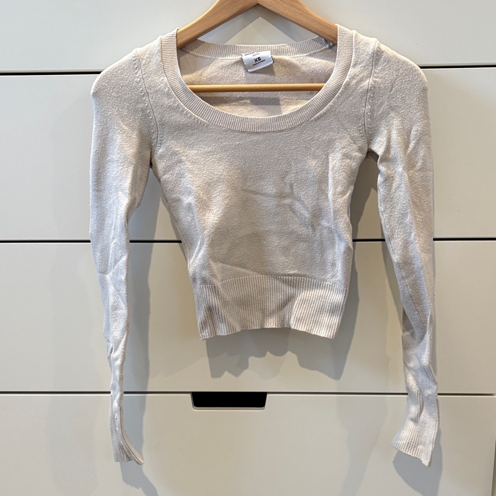 Social Tourist Beige Long Sleeve Top